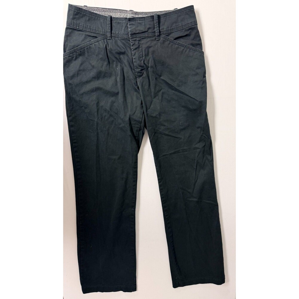 Lee Natural Fit Womens 6 Medium Black Straight Leg Chino Pants
